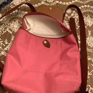 pink longchamp backpack